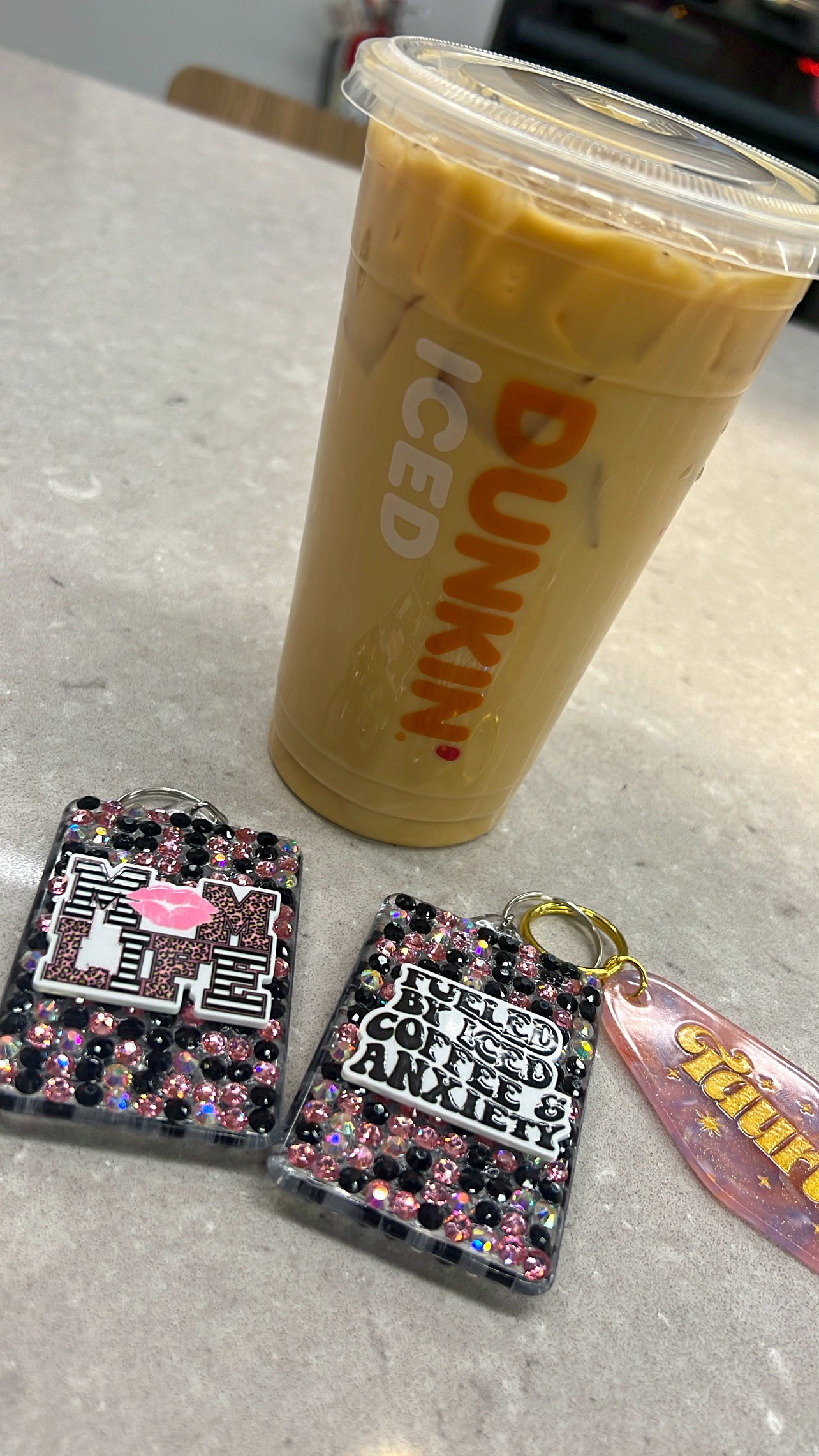 Fueled by Iced Coffee & Anxiety Keychain
