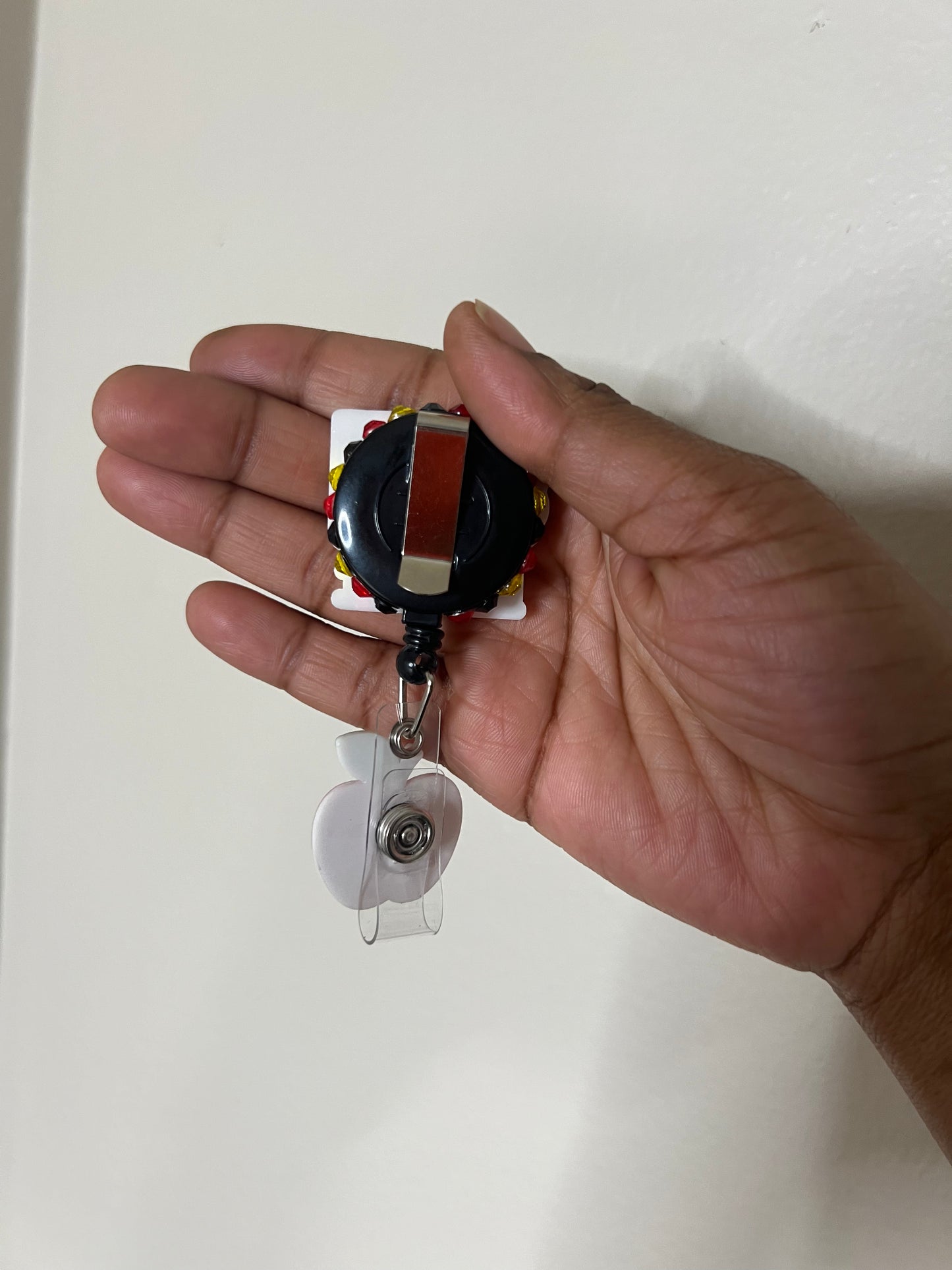 Teacher Double Sided Blinged Keychain w/ Id Badge Bundle