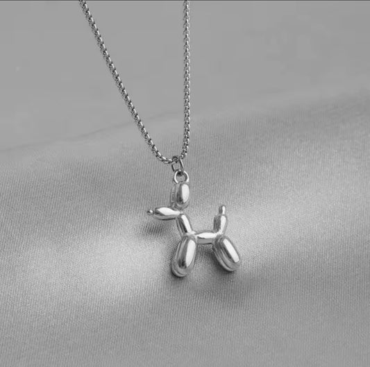 Balloon Dog Bling Necklace