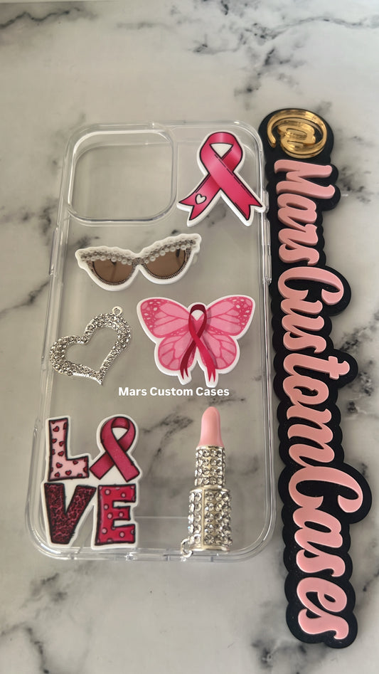 Pink Ribbon Phone Case Layout